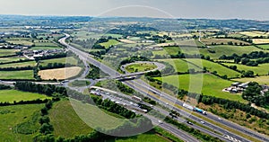 Aerial view of Roads and Infrastructure at Newry City Bypass County Down Northern Ireland