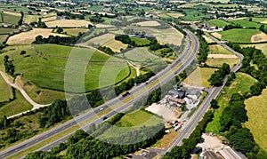 Aerial view of Roads and Infrastructure at Newry City Bypass County Down Northern Ireland