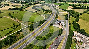 Aerial view of Roads and Infrastructure at Newry City Bypass County Down Northern Ireland