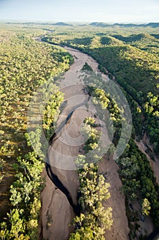 Aerial view of the  Robertson river.