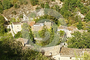 Rochecolombe, a village in ArdÃ¨che in France photo
