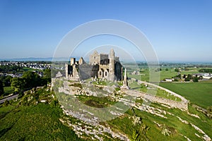 Aerial view of the Rock of Cashel, also known as Cashel of the Kings and St. Patricks Rock in Cashel, Ireland