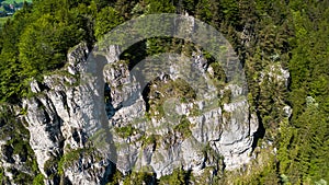 Letecký pohľad na skalu v Slovenských Tatrách