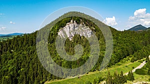 Aerial view of a rock in the Slovak Tatras