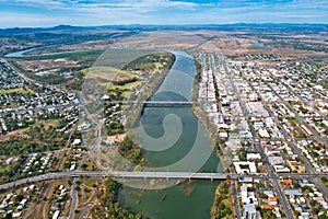 Aerial view of Rockhampton July,2010