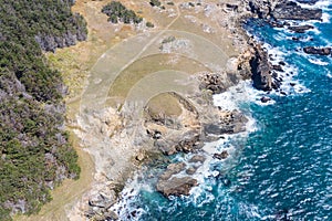 Aerial View of Rocky Northern California Coastline