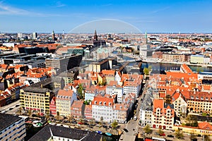 Aerial View on Roofs and Canals of Copenhagen photo