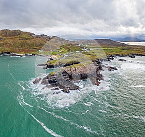 Aerial view of the Rosguil Pensinsula by Doagh - Donegal, Ireland photo