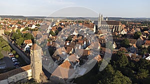 Aerial view on Rothenburg ob der Tauber