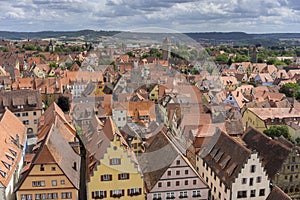 Aerial view of Rothenburg ob der Tauber