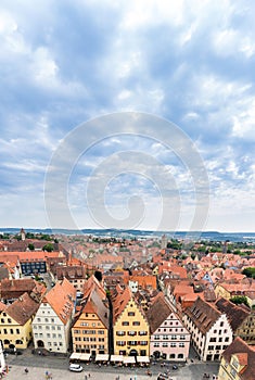 Aerial view of Rothenburg ob der Tauber