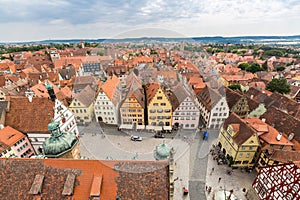 Aerial view of Rothenburg ob der Tauber