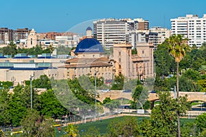 Aerial view of royal monastery of holy trinity in Valencia, Spain