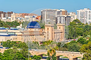 Aerial view of royal monastery of holy trinity in Valencia, Spain