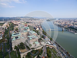 Aerial view of Royal Palace in Budapest