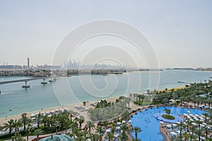 Aerial view of Royal Pool in Atlantis Hotel Dubai