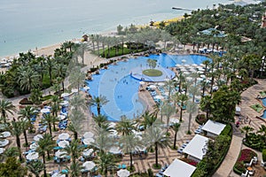 Aerial view of Royal Pool in Atlantis Hotel Dubai