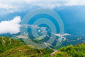 Aerial view of Roza Khutor