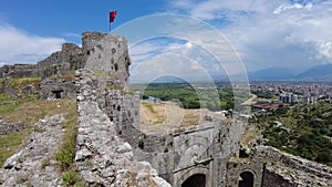 aerial view of Rozafa Castle in Albania