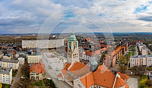 Aerial view of the Ruda Slaska city center