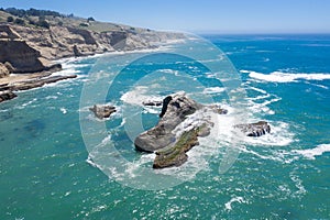 Aerial View of Rugged California Coastline