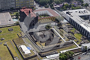 Aerial view of ruins in mexico city photo