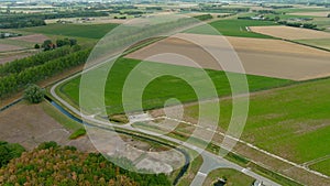 Aerial view of rural area in The Netherlands