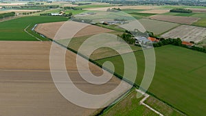 Aerial view of rural area in The Netherlands