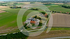 Aerial view of rural area in The Netherlands