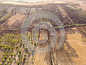 Vista aérea de en Sicilia en manana 