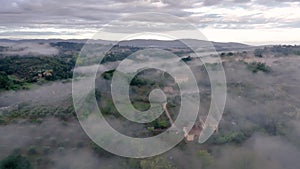 Aerial view of rural landscape Tuscany