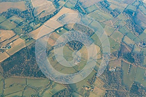 Aerial view of rural near Gatwick