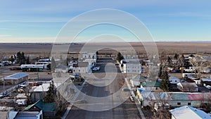 Aerial view of the rural town of Champion