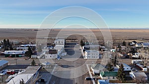 Aerial view of the rural town of Champion