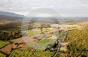 Aerial view of Agricultural plots photo
