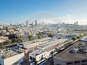 Aerial view Russian Hill neighborhood in San Francisco, CA, USA photo