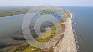 Aerial View of Sacalin Peninsula in Danube Delta