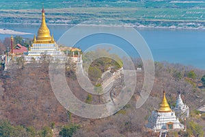 Aerial view from the sagaing hill photo