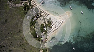 Aerial view of Saint Martin Beach photo