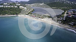 Aerial view of Saint Martin Beach photo