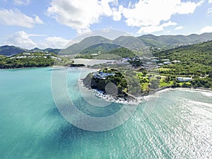 Aerial view of Saint Martin Beaches