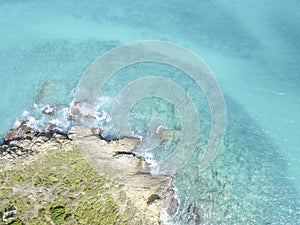 Aerial view of Saint Martin Beaches