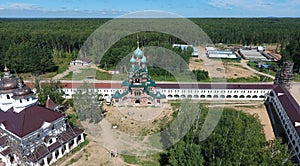 Aerial view of Saint Nikolas women monastery on Solba