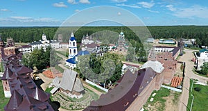 Aerial view of Saint Nikolas women monastery on Solba river