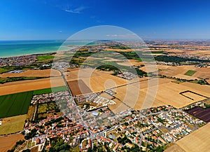 Aerial view of Saint Vivien village in Charente Maritime
