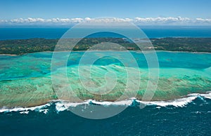 Aerial view of Sainte Marie island, Madagascar