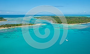 Aerial view of Sainte Marie island, Madagascar