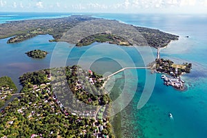 Aerial view of Sainte Marie island - Nosy Boraha, Madagascar