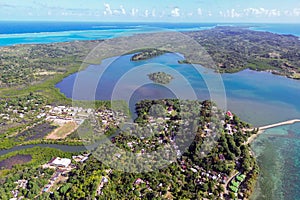 Aerial view of Sainte Marie island - Nosy Boraha, Madagascar