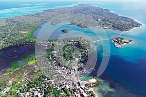 Aerial view of Sainte Marie island - Nosy Boraha, Madagascar